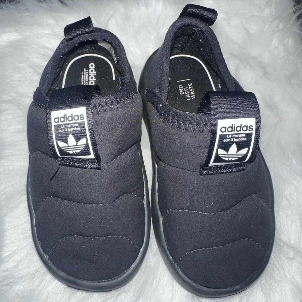 Adidas Kids Black Slip-On Sneakers
